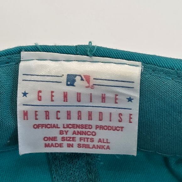 Vintage MLB Florida Marlins Snapback Baseball Cap Teal Black Annco Sri Lanka - Picture 9 of 9